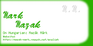 mark mazak business card